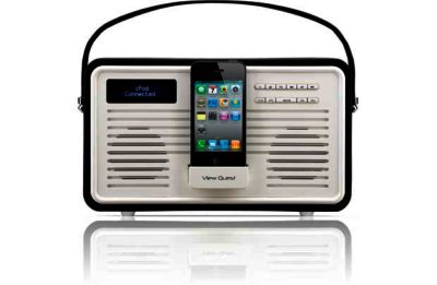 View Quest Retro DAB Radio iPod Dock - Black.